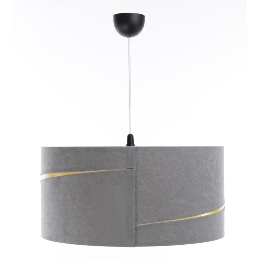 Kattokruunu johdossa SWING 1xE27/60W/230V harmaa/kulta