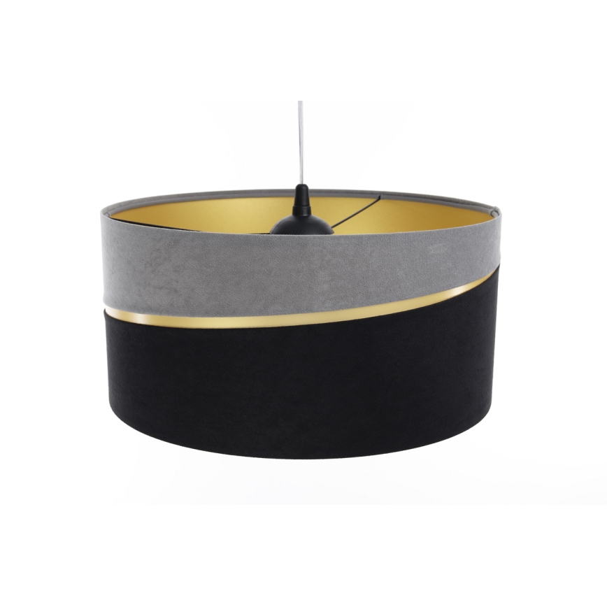 Kattokruunu johdossa SWING 1xE27/60W/230V musta/harmaa/kulta