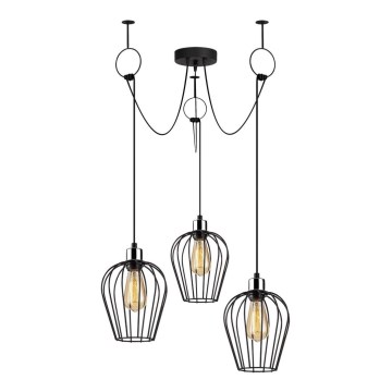 Kattokruunu johdossa TEL 3xE27/40W/230V hämähäkki