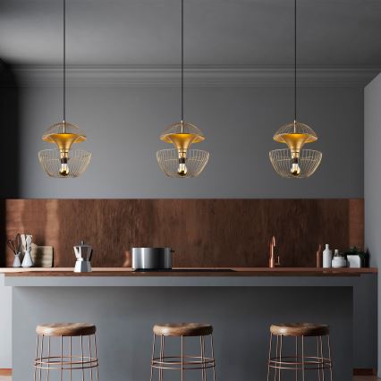 Kattokruunu johdossa TELMANDER 1xE27/40W/230V kulta