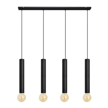 Kattokruunu johdossa TUBA 4xE27/15W/230V musta