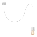 Kattokruunu johdossa TUBE 1xE27/15W/230V valkoinen