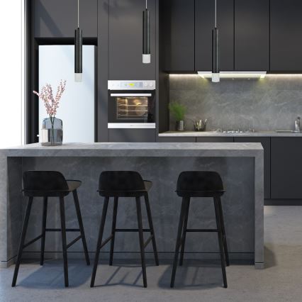 Kattokruunu johdossa TUBI 1xGU10/8W/230V musta