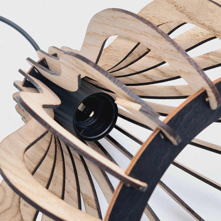 Kattokruunu johdossa TUCCI 3xE27/15W/230V tammi/musta