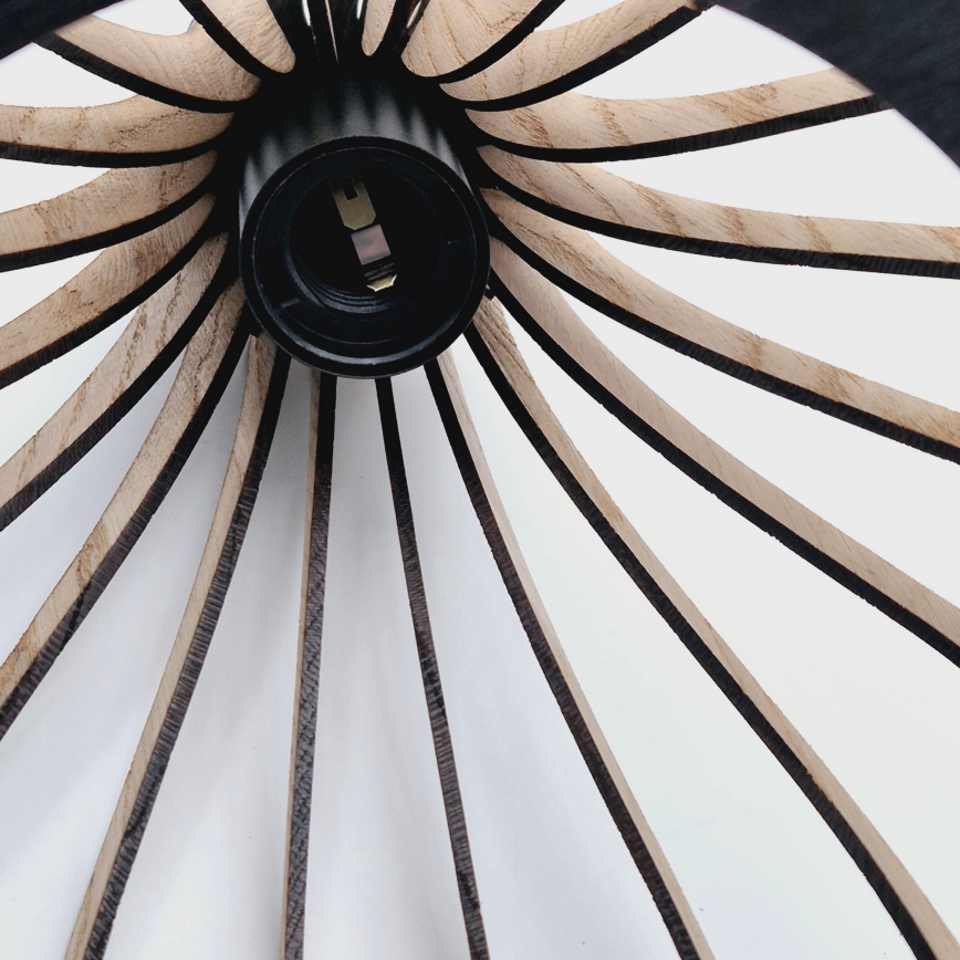 Kattokruunu johdossa TUCCI 3xE27/15W/230V tammi/musta