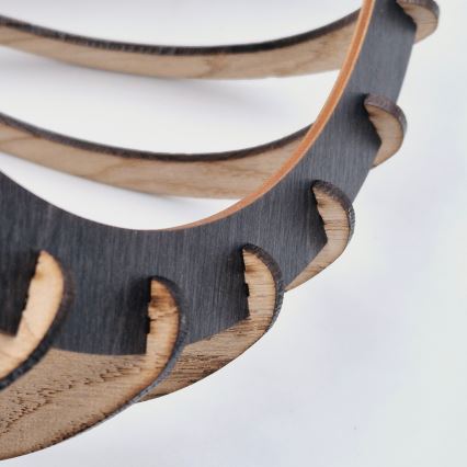 Kattokruunu johdossa TUCCI 3xE27/15W/230V tammi/musta