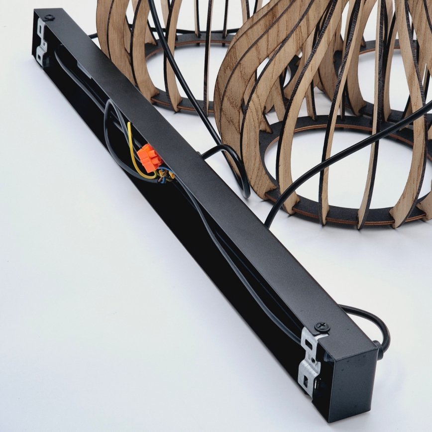 Kattokruunu johdossa TUCCI 3xE27/15W/230V tammi/musta