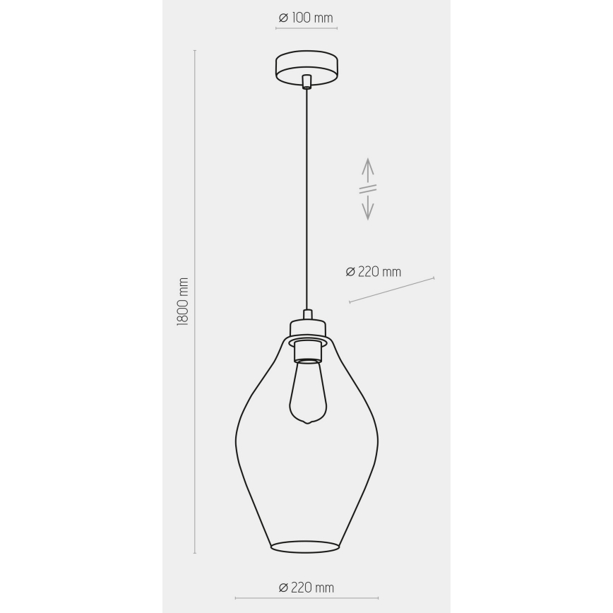 Kattokruunu johdossa TULON 1xE27/60W/230V