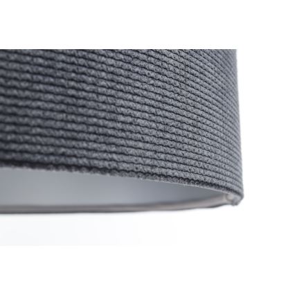 Kattokruunu johdossa TWIST 1xE27/60W/230V musta/harmaa/hopea