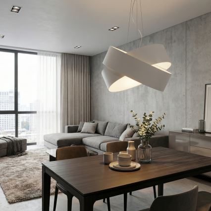 Kattokruunu johdossa VIENO 3xE27/15W/230V valkoinen