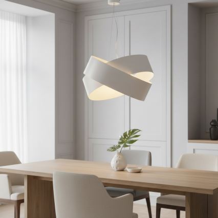 Kattokruunu johdossa VIENO 3xE27/15W/230V valkoinen