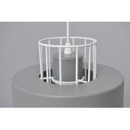 Kattokruunu johdossa VOLTA 3xE27/15W/230V halkaisija 42 cm harmaa