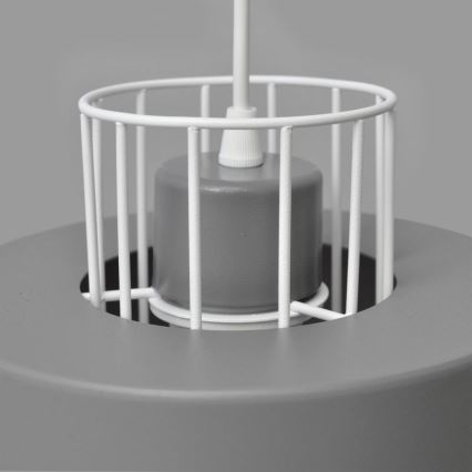 Kattokruunu johdossa VOLTA 3xE27/15W/230V halkaisija 42 cm harmaa