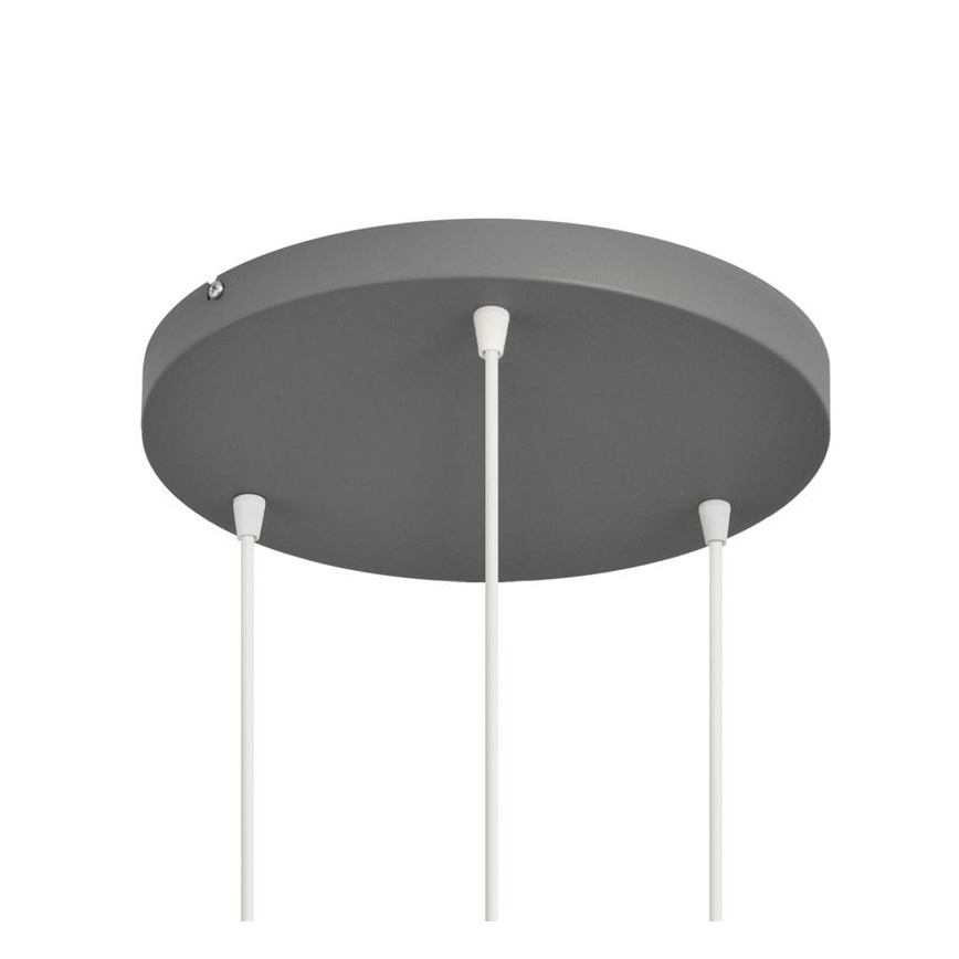 Kattokruunu johdossa VOLTA 3xE27/15W/230V halkaisija 42 cm harmaa