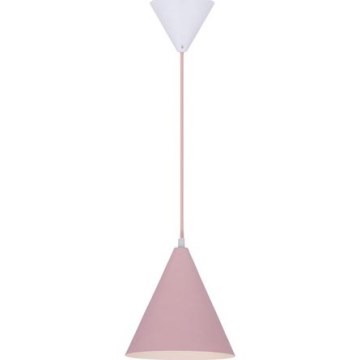 Kattokruunu johdossa VOSS 1xE27/40W/230V vaaleanpunainen/valkoinen