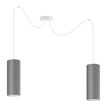 Kattokruunu johdossa ZIK 2xE27/40W/230V hämähäkki harmaa