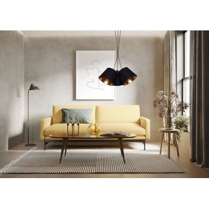 Kattokruunu johdossa ZOMA 3xE27/60W/260V musta/kupari