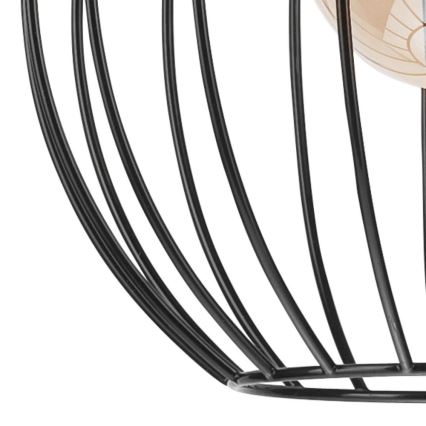 Kattokruunu johdossa ZOYA 1xE27/60W/230V musta