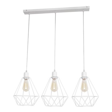 Kattokruunu KARO 3xE27/15W/230V valkoinen