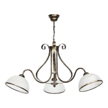 Kattokruunu ketjulla ANTICA 3xE27/60W/230V