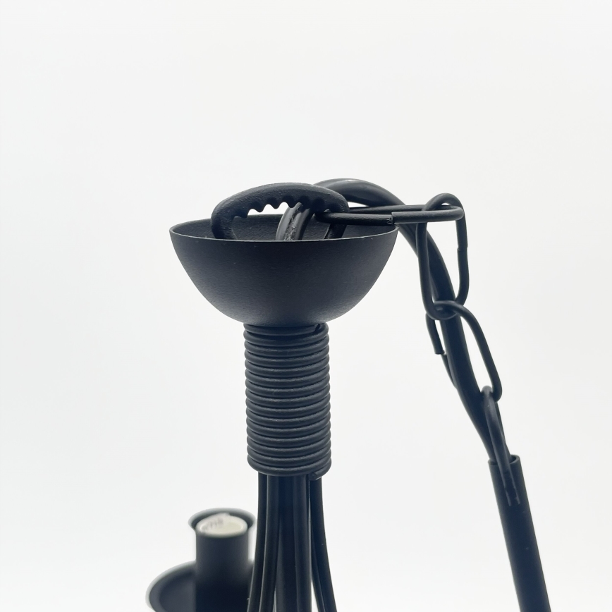 Kattokruunu ketjulla ANTON 6xE14/60W/230V musta