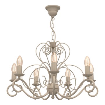 Kattokruunu ketjulla MAURO 7xE14/15W/230V beige