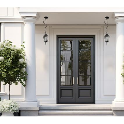 Kattokruunu ketjulla ulkokäyttöön 1xE27 / 60W / 230V musta