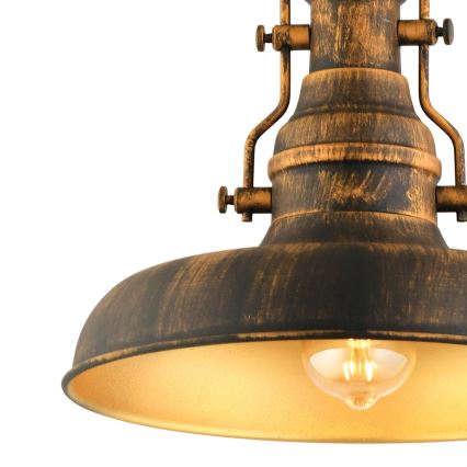 Kattokruunu ketjussa 1xE27/40W/230V pronssi