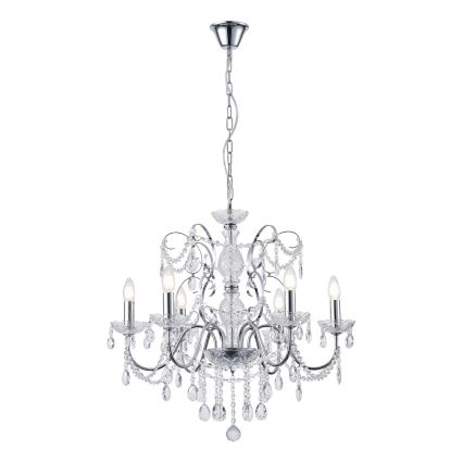 Kattokruunu ketjussa 6xE14/15W/230V