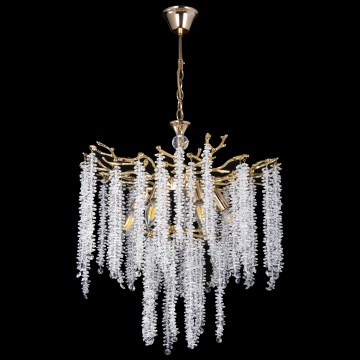 Kattokruunu ketjussa 6xE14/60W/230V halkaisija 53 cm kulta