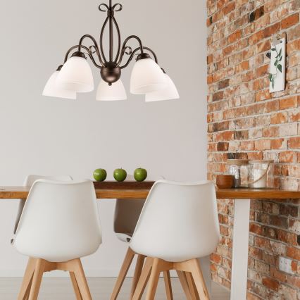 Kattokruunu ketjussa ADELLE 5xE27/60W/230V