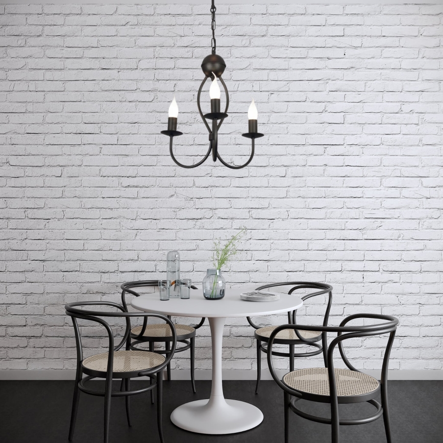 Kattokruunu ketjussa ARTHUR 3xE14/40W/230V