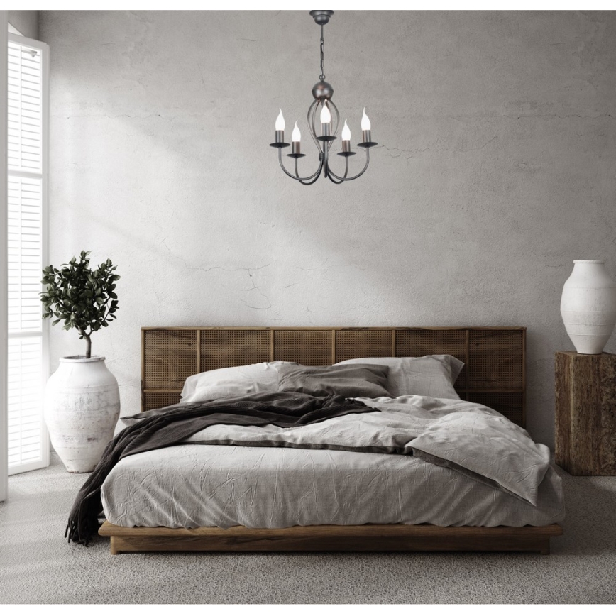 Kattokruunu ketjussa ARTHUR 5xE14/40W/230V