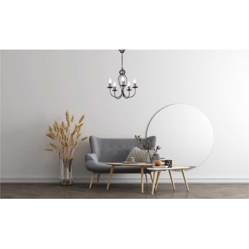 Kattokruunu ketjussa ARTHUR 5xE14/40W/230V