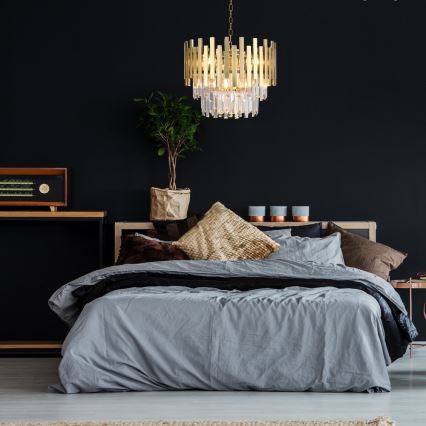 Kattokruunu ketjussa ASPEN GOLD 6xE14/40W/230V