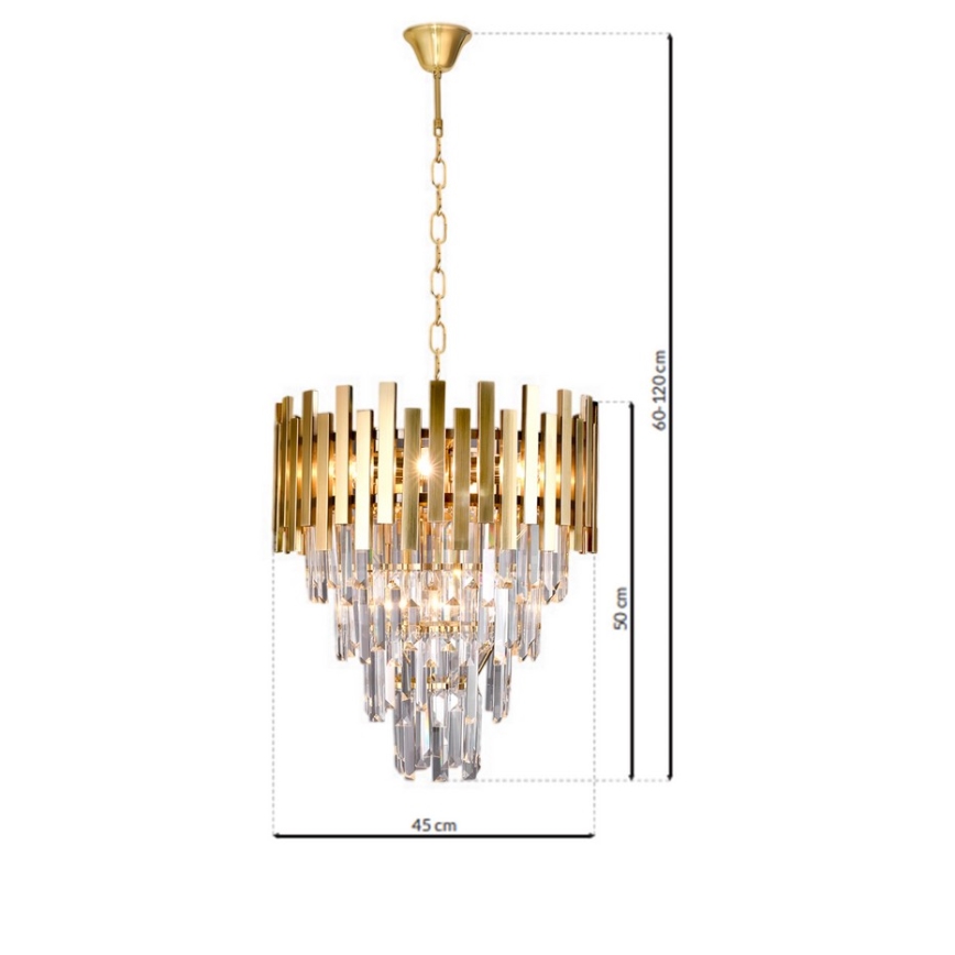 Kattokruunu ketjussa ASPEN GOLD 9xE14/40W/230V