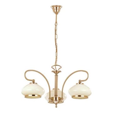 Kattokruunu ketjussa ASTORIA 3xE27/15W/230V kulta