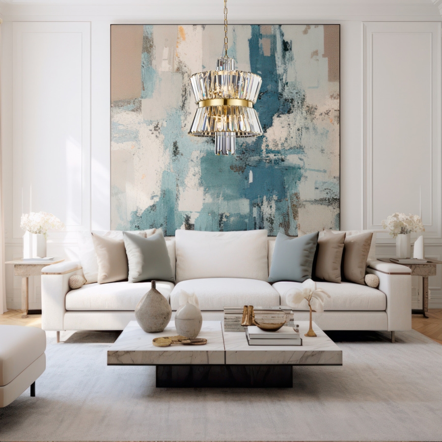 Kattokruunu ketjussa AURELIA 8xE14/40W/230V kulta