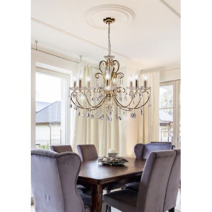 Kattokruunu ketjussa AURORA 8xE14/40W/230V