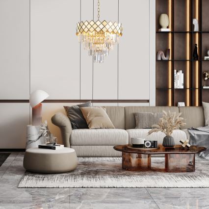 Kattokruunu ketjussa CARISMA 9xE14/40W/230V kulta