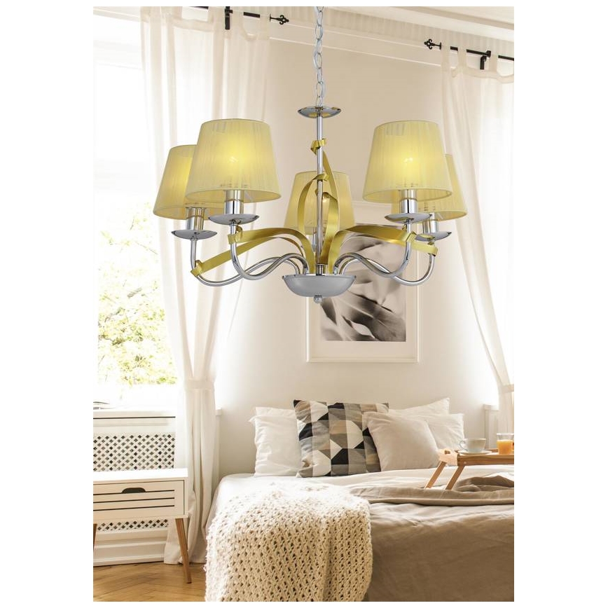 Kattokruunu ketjussa DIVA 5xE14/40W/230V