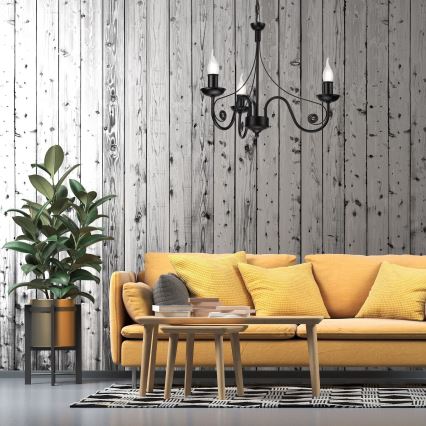 Kattokruunu ketjussa DONATO 3xE14/40W/230V musta