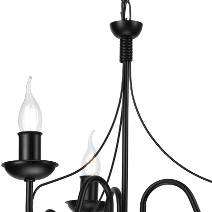 Kattokruunu ketjussa DONATO 3xE14/40W/230V musta