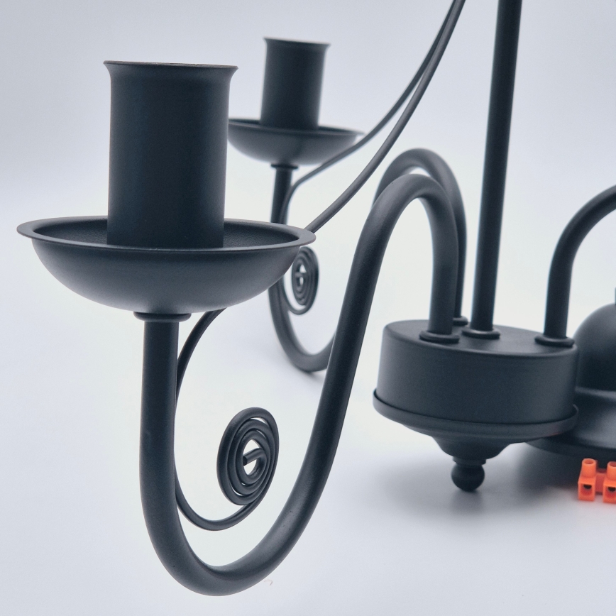 Kattokruunu ketjussa DONATO 3xE14/40W/230V musta