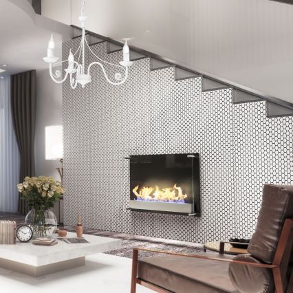 Kattokruunu ketjussa DONATO 3xE14/40W/230V valkoinen