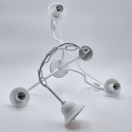 Kattokruunu ketjussa DONATO 3xE14/40W/230V valkoinen