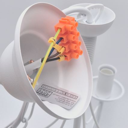 Kattokruunu ketjussa DONATO 3xE14/40W/230V valkoinen