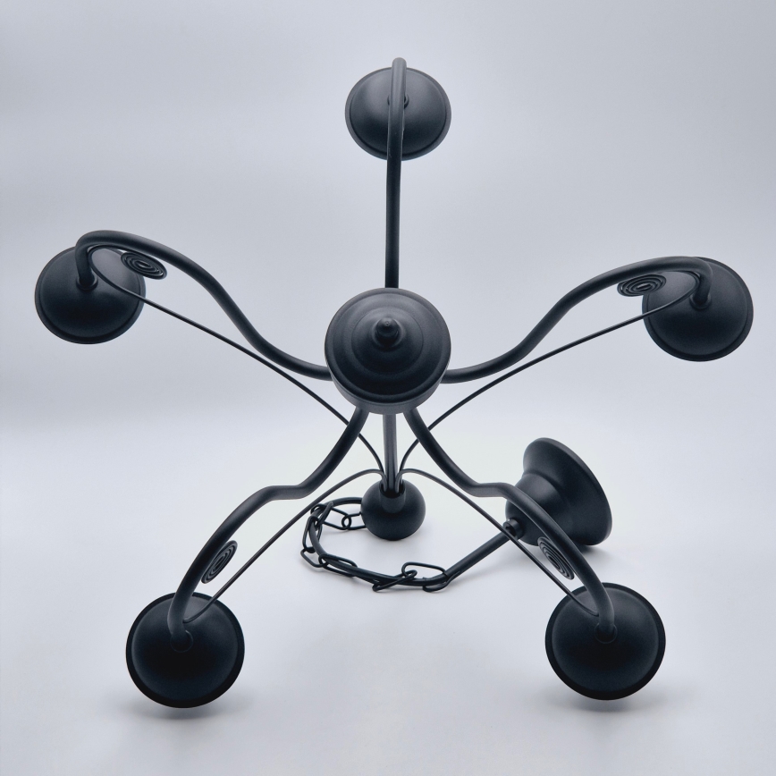 Kattokruunu ketjussa DONATO 5xE14/40W/230V musta