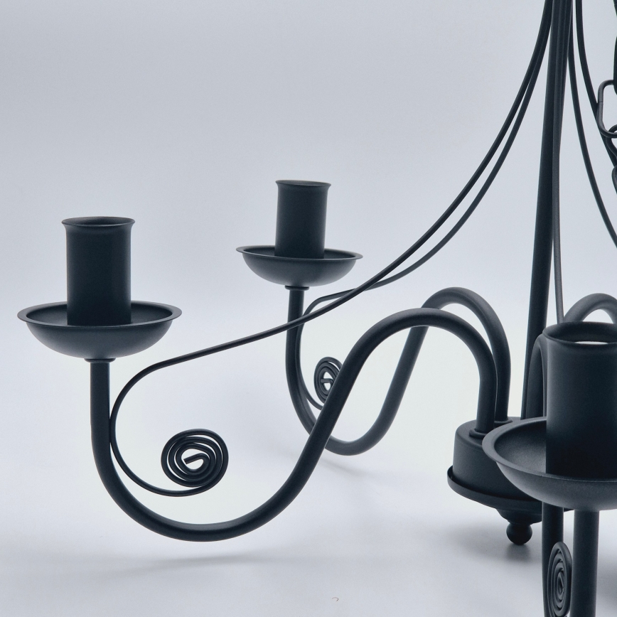 Kattokruunu ketjussa DONATO 5xE14/40W/230V musta