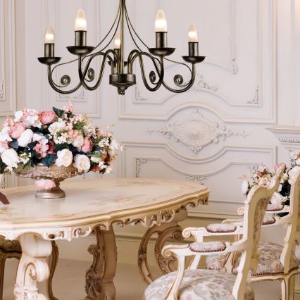 Kattokruunu ketjussa DONATO 6xE14/40W/230V